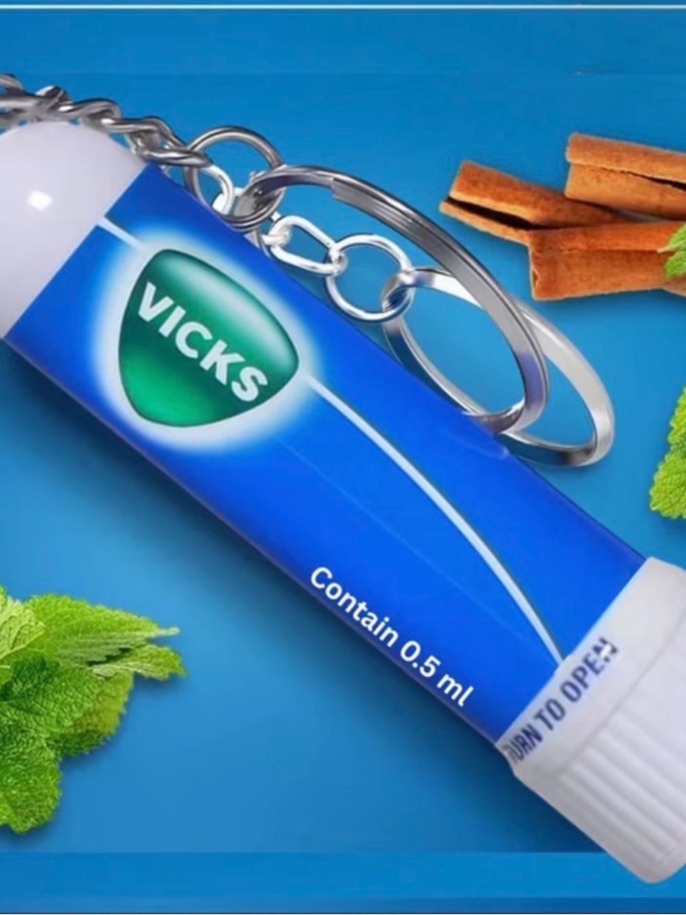 Vicks Inhaler Keychain - Menthol Relief